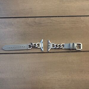 Gray Faux Leather Women’s Apple Watch Strap - Fits 42MM, 44MM, 45MM, 49MM